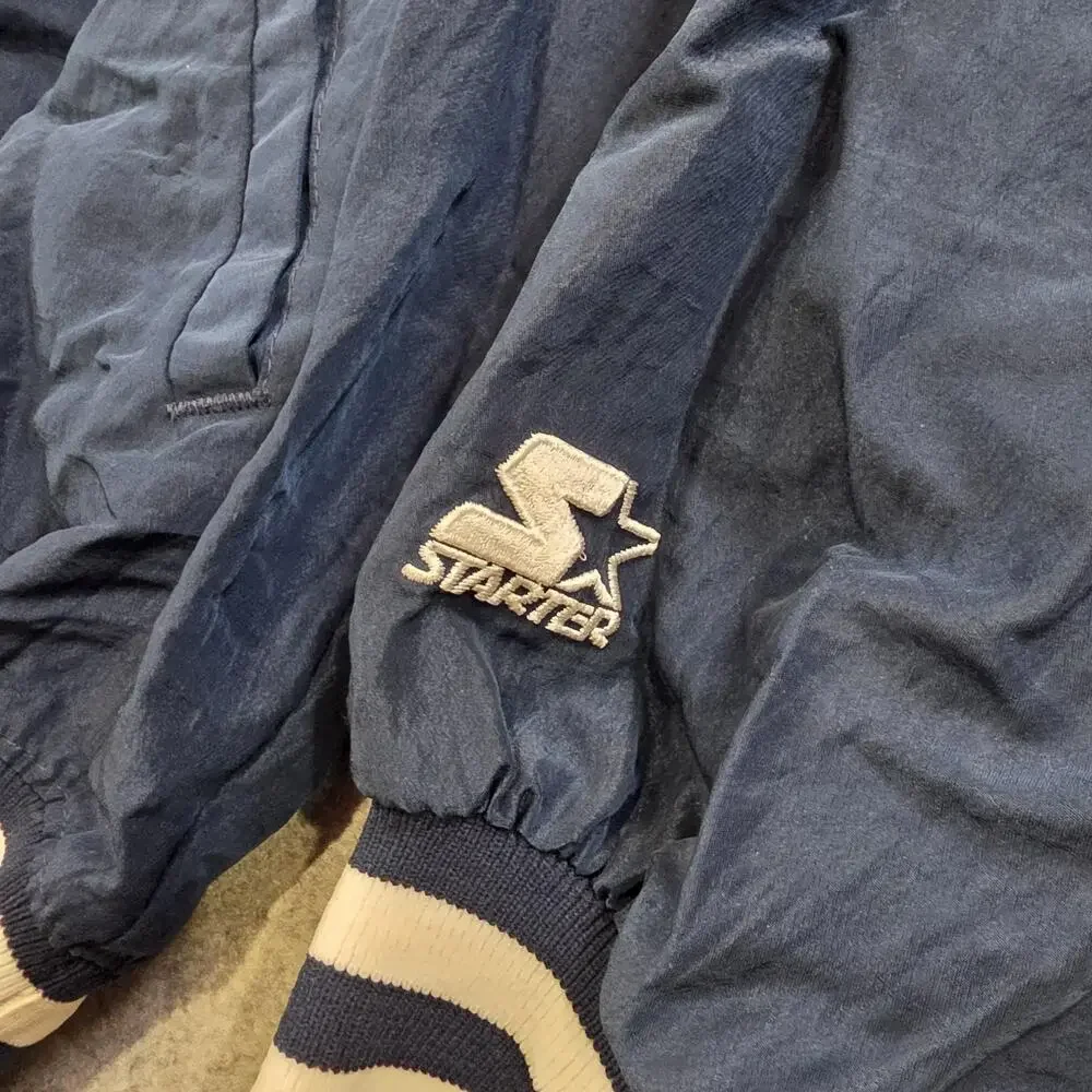 Vintage New York Yankees Jacket Mens‎ XL Blue MLB Baseball Starter Pullover 90s